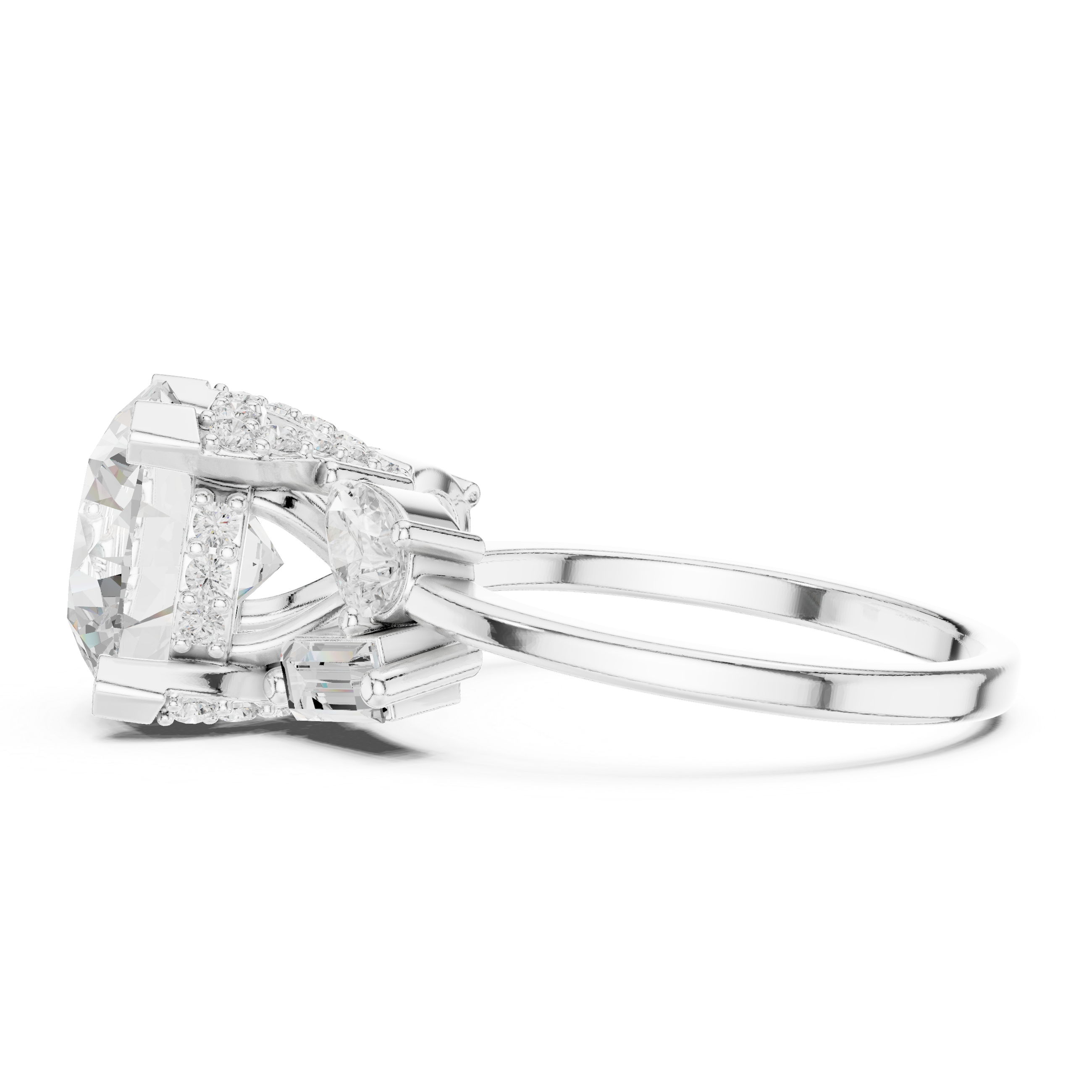 Sleek Line Lab Grown Diamond Ring