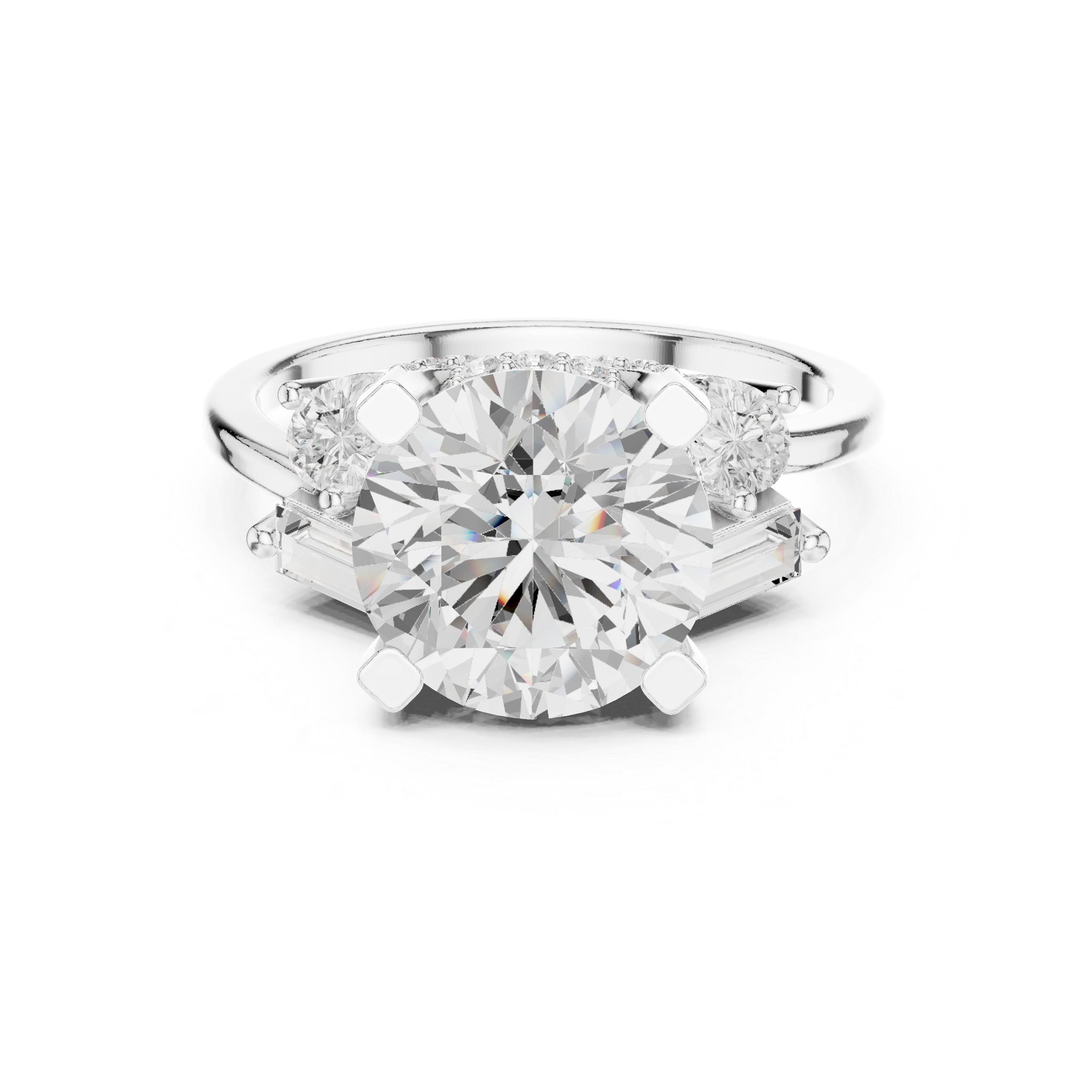 Sleek Line Lab Grown Diamond Ring