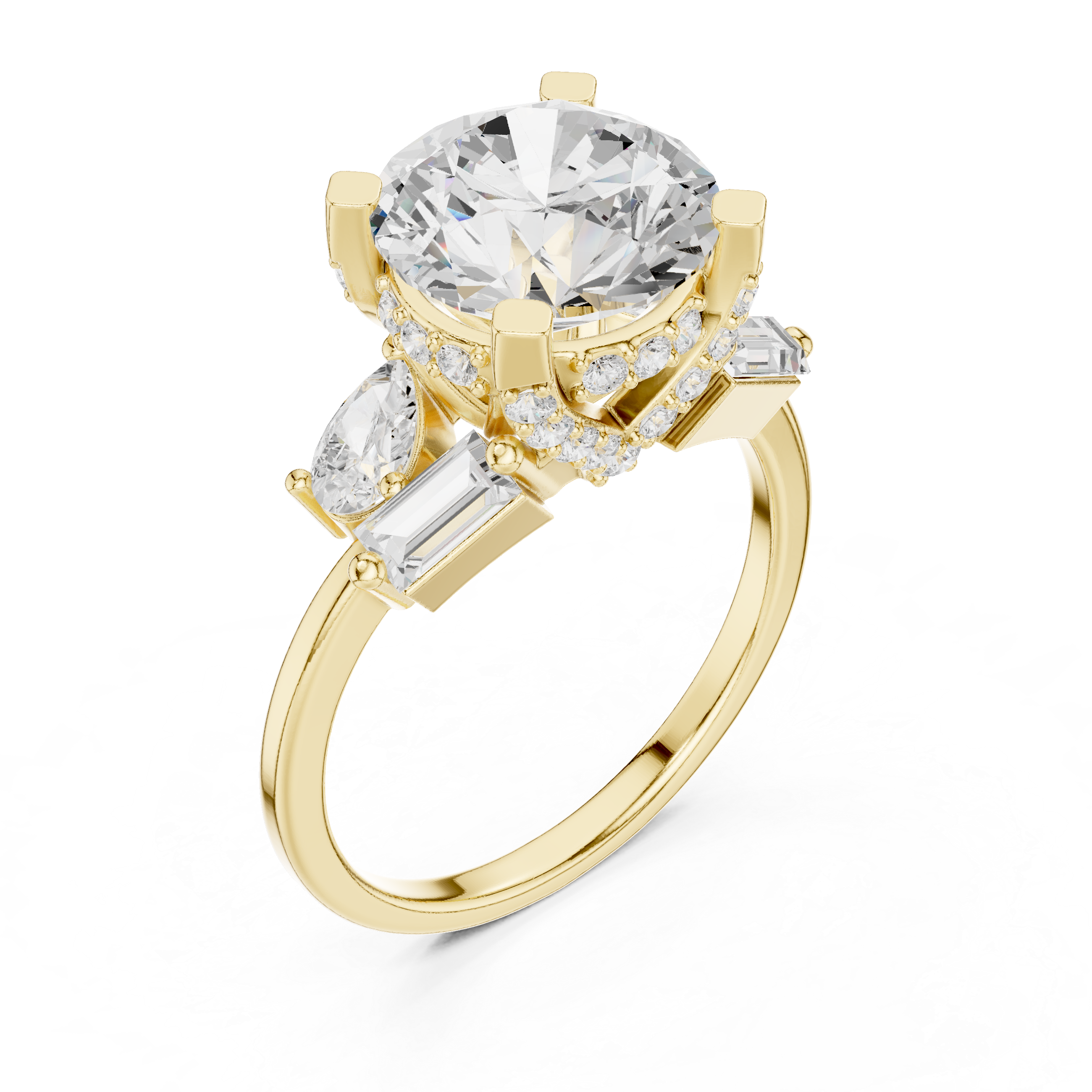 Sleek Line Lab Grown Diamond Ring
