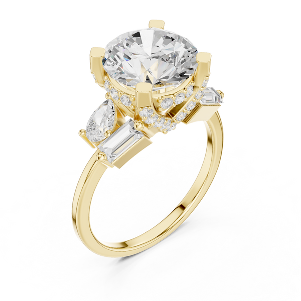 Sleek Line Lab Grown Diamond Ring