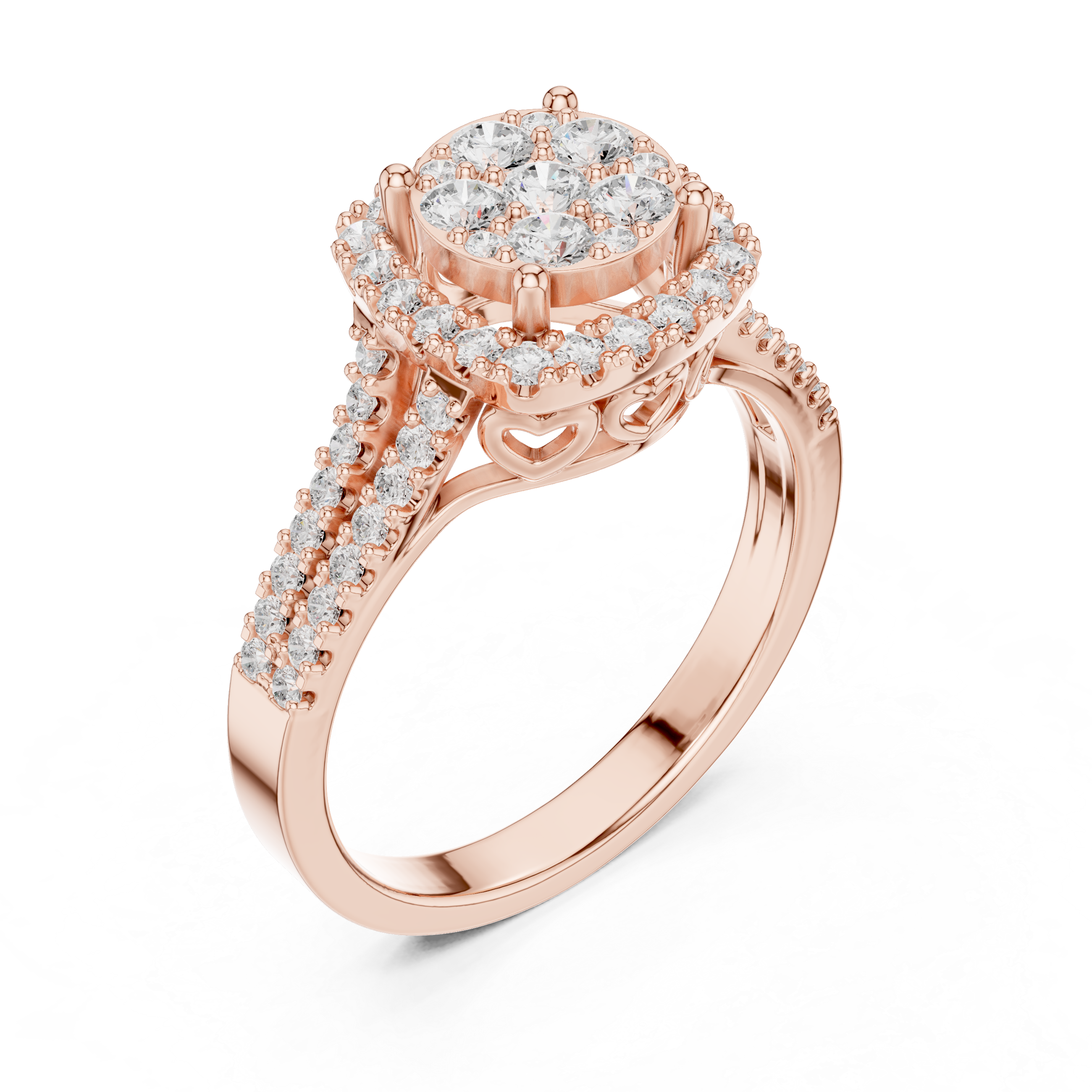 Frost Floral Lab Grown Diamond Ring