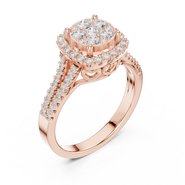 Frost Floral Lab Grown Diamond Ring