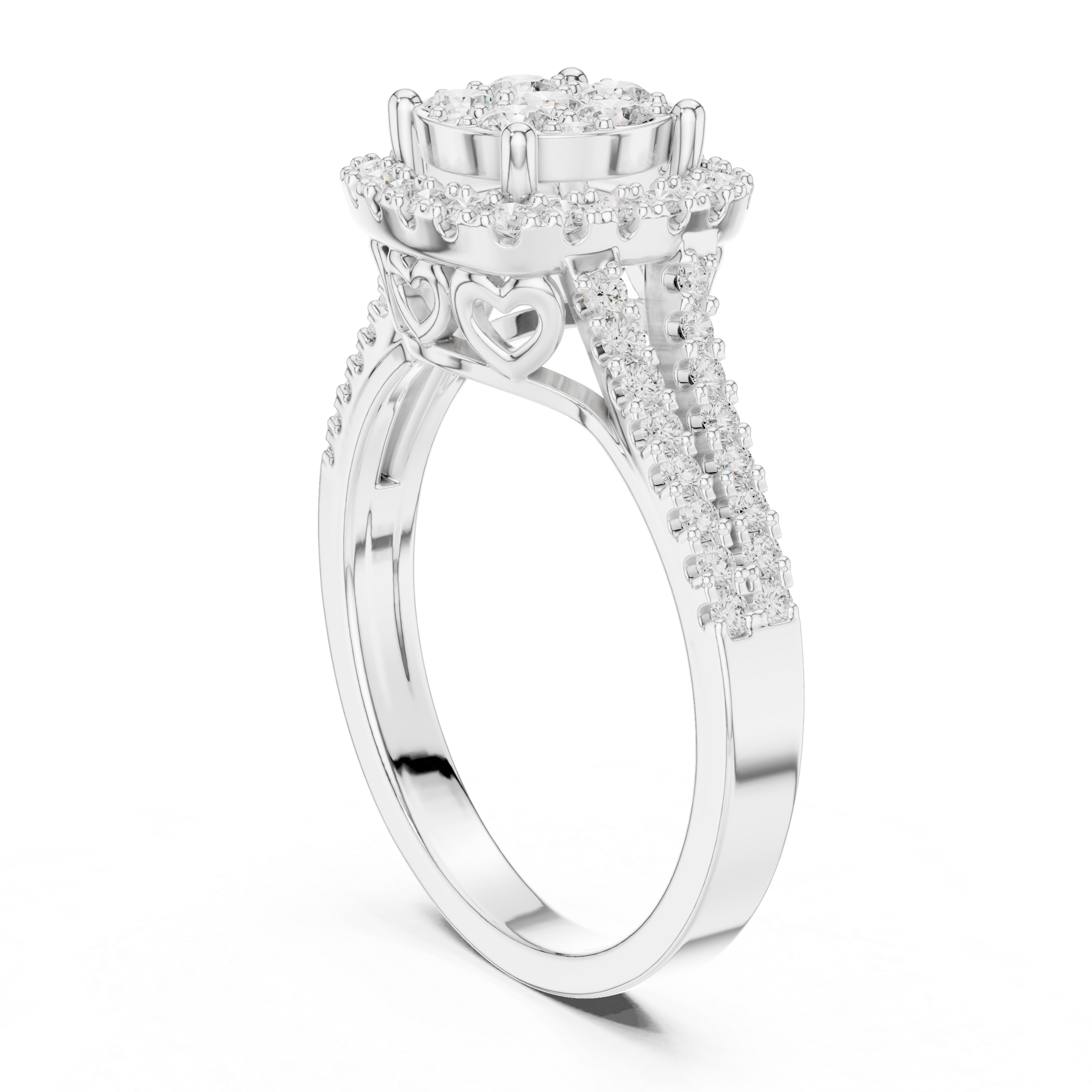 Frost Floral Lab Grown Diamond Ring