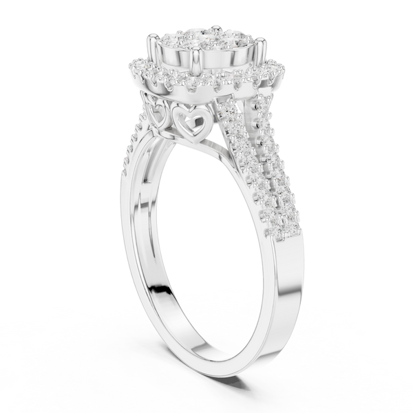 Frost Floral Lab Grown Diamond Ring