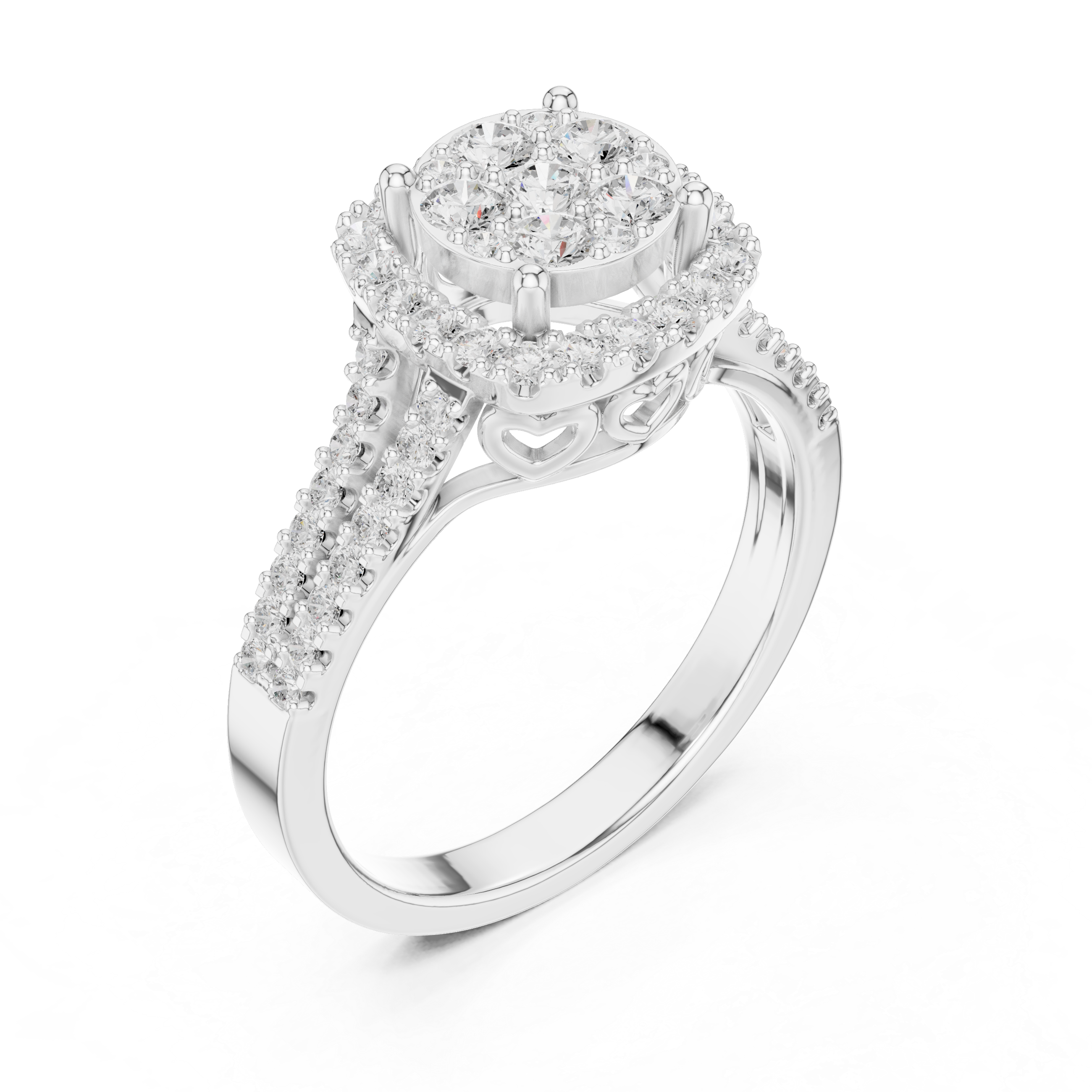 Frost Floral Lab Grown Diamond Ring