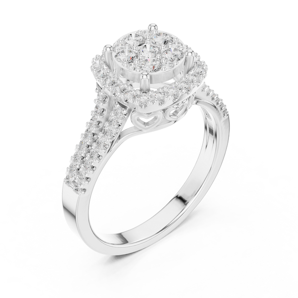 Frost Floral Lab Grown Diamond Ring