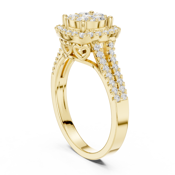 Frost Floral Lab Grown Diamond Ring