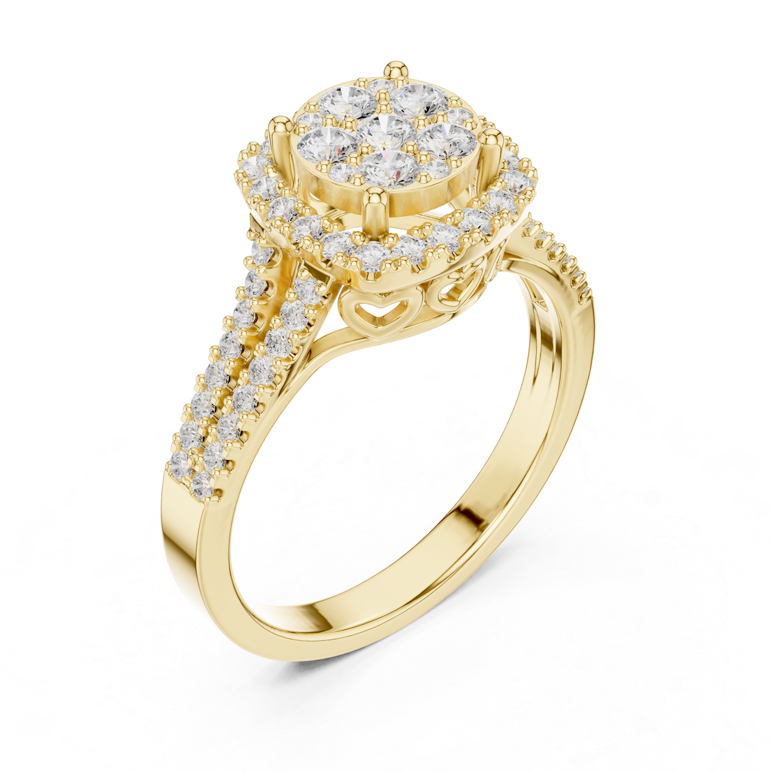 Frost Floral Lab Grown Diamond Ring