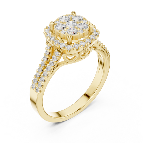 Frost Floral Lab Grown Diamond Ring