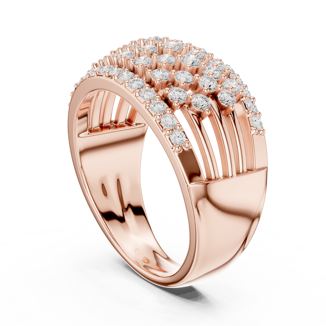 Radiant Ripple Lab Grown Diamond Ring