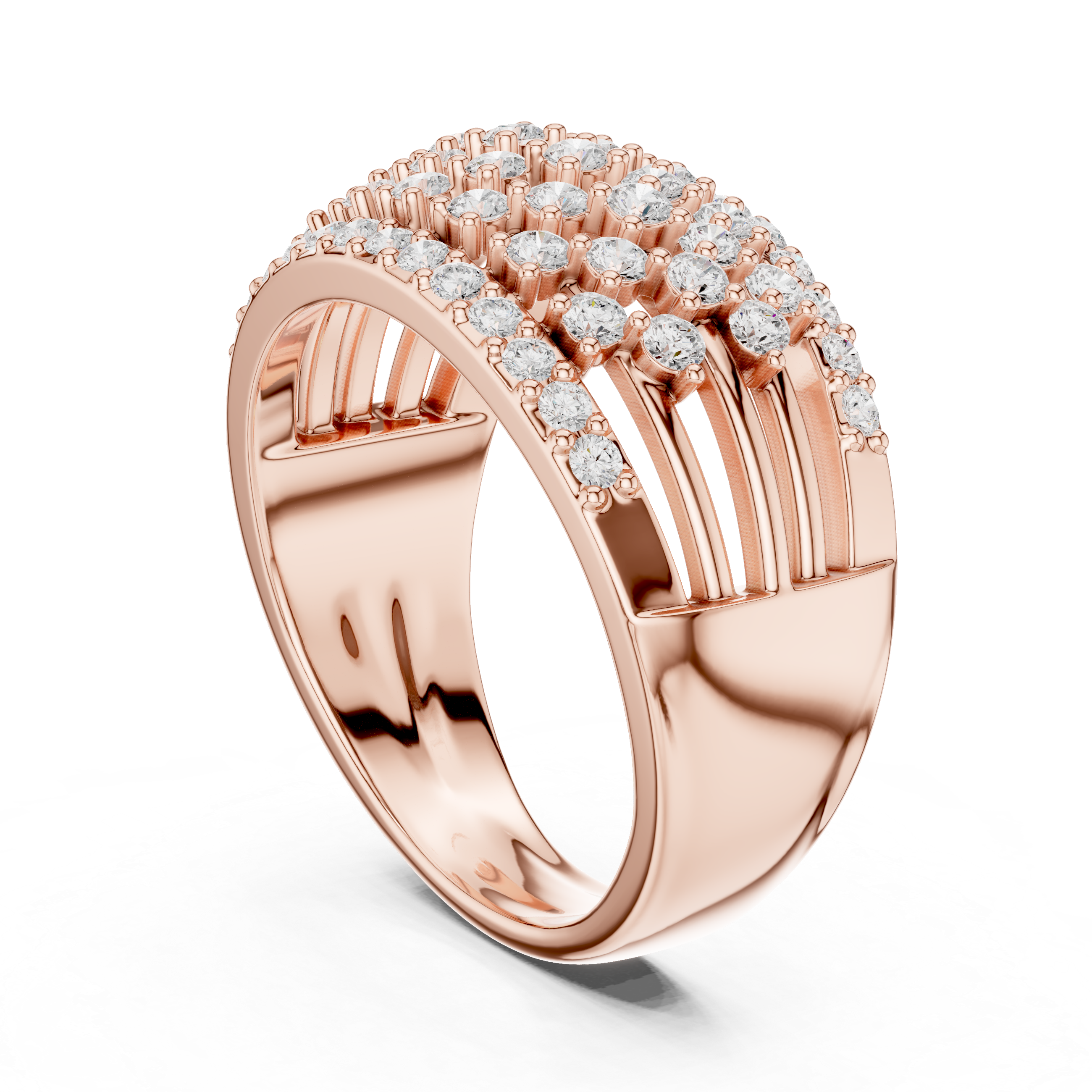 Radiant Ripple Lab Grown Diamond Ring