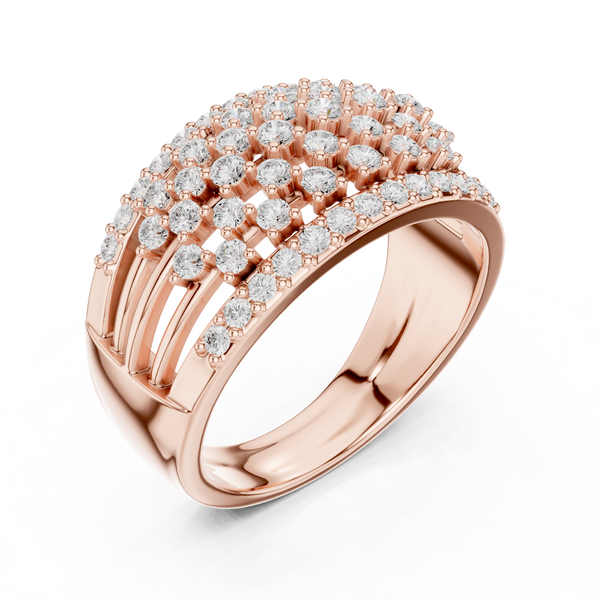 Radiant Ripple Lab Grown Diamond Ring