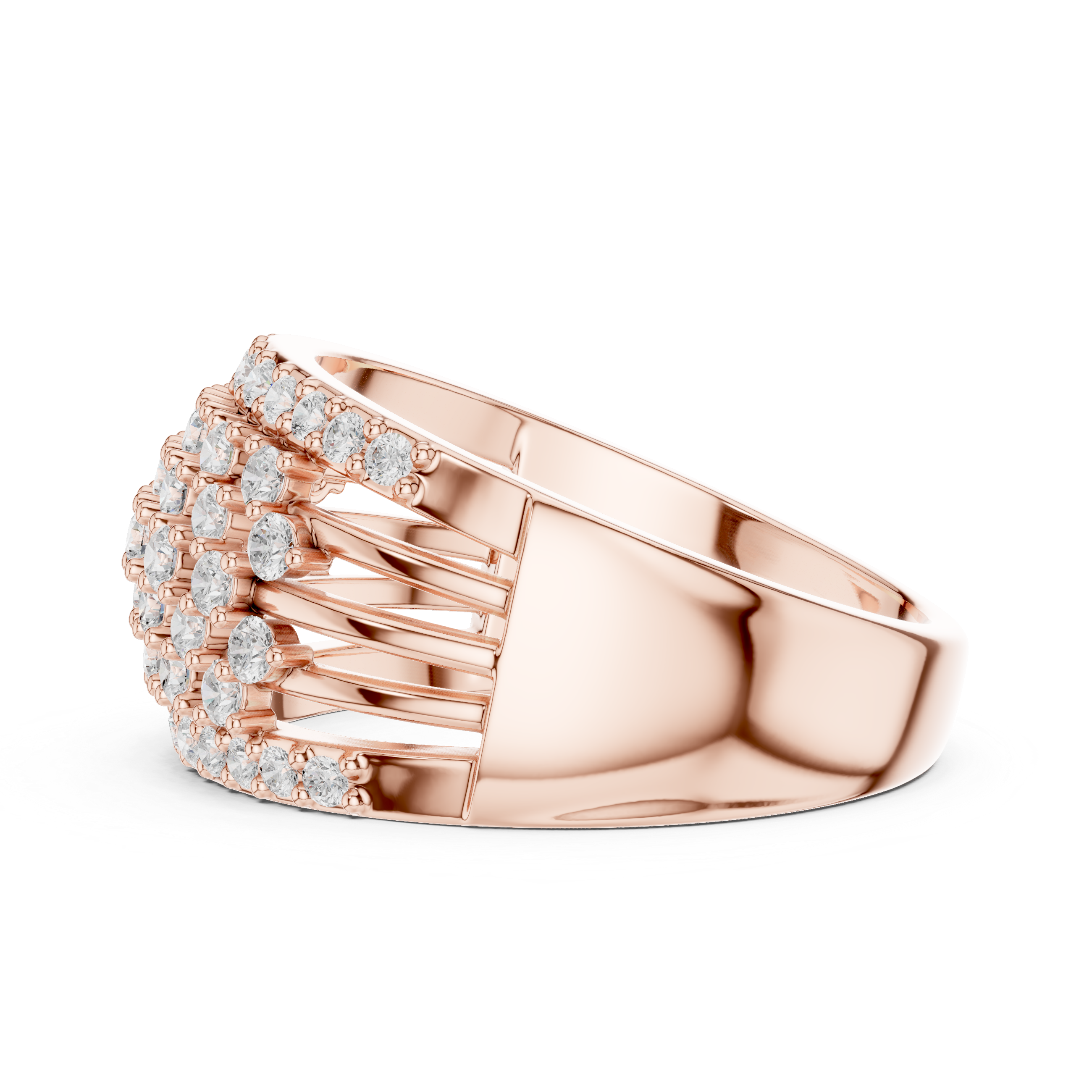 Radiant Ripple Lab Grown Diamond Ring