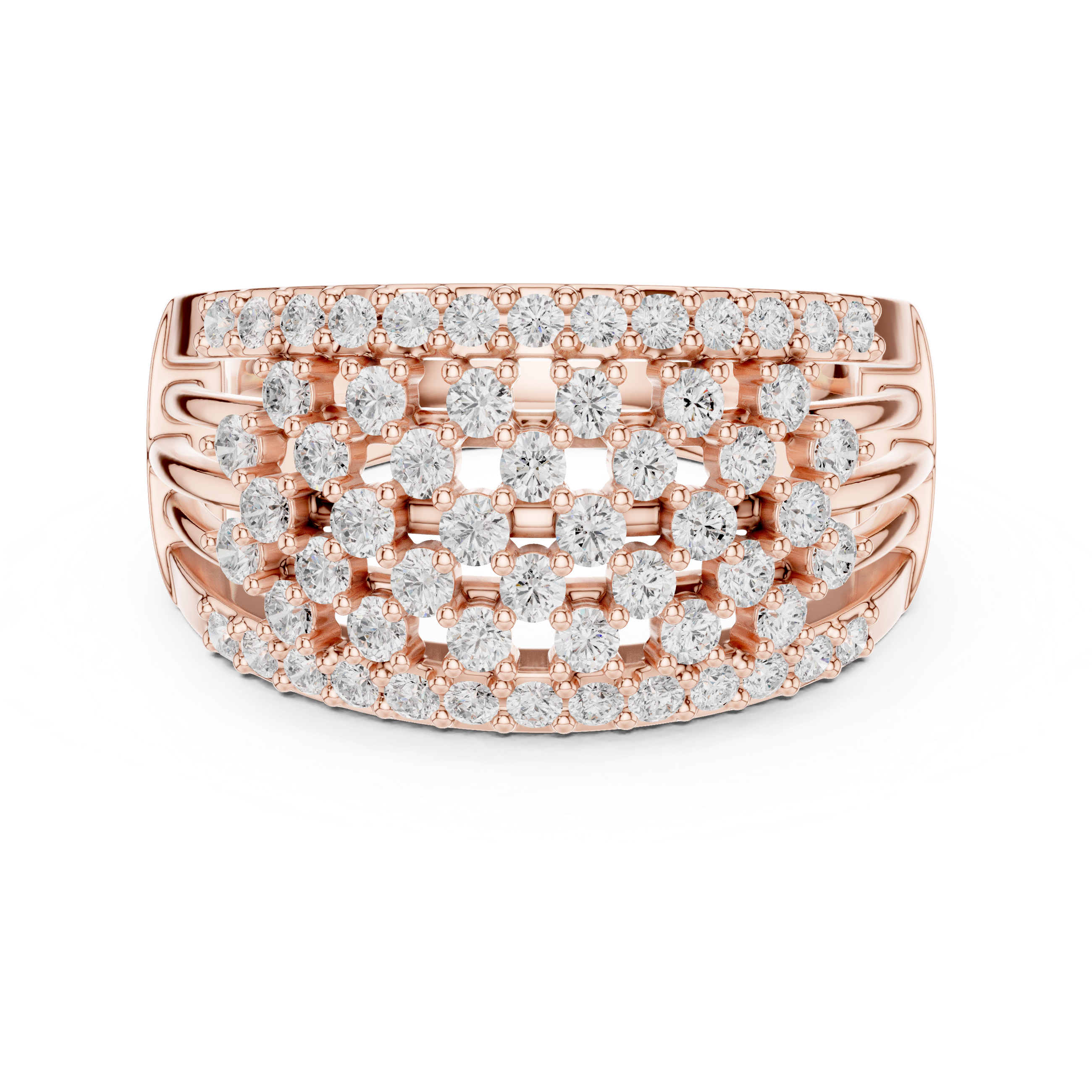 Radiant Ripple Lab Grown Diamond Ring