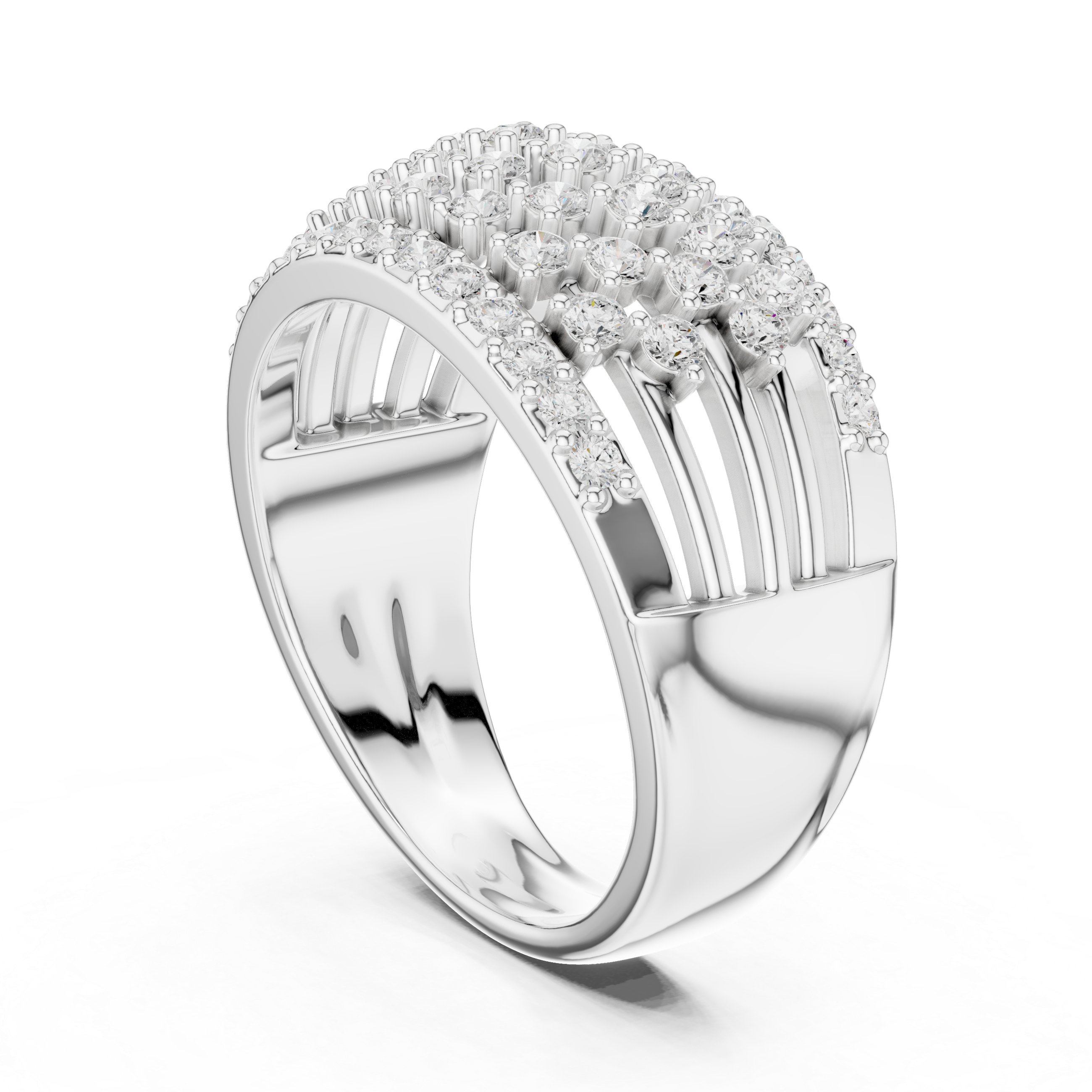 Radiant Ripple Lab Grown Diamond Ring