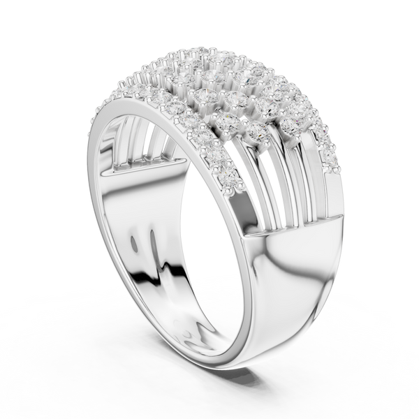 Radiant Ripple Lab Grown Diamond Ring