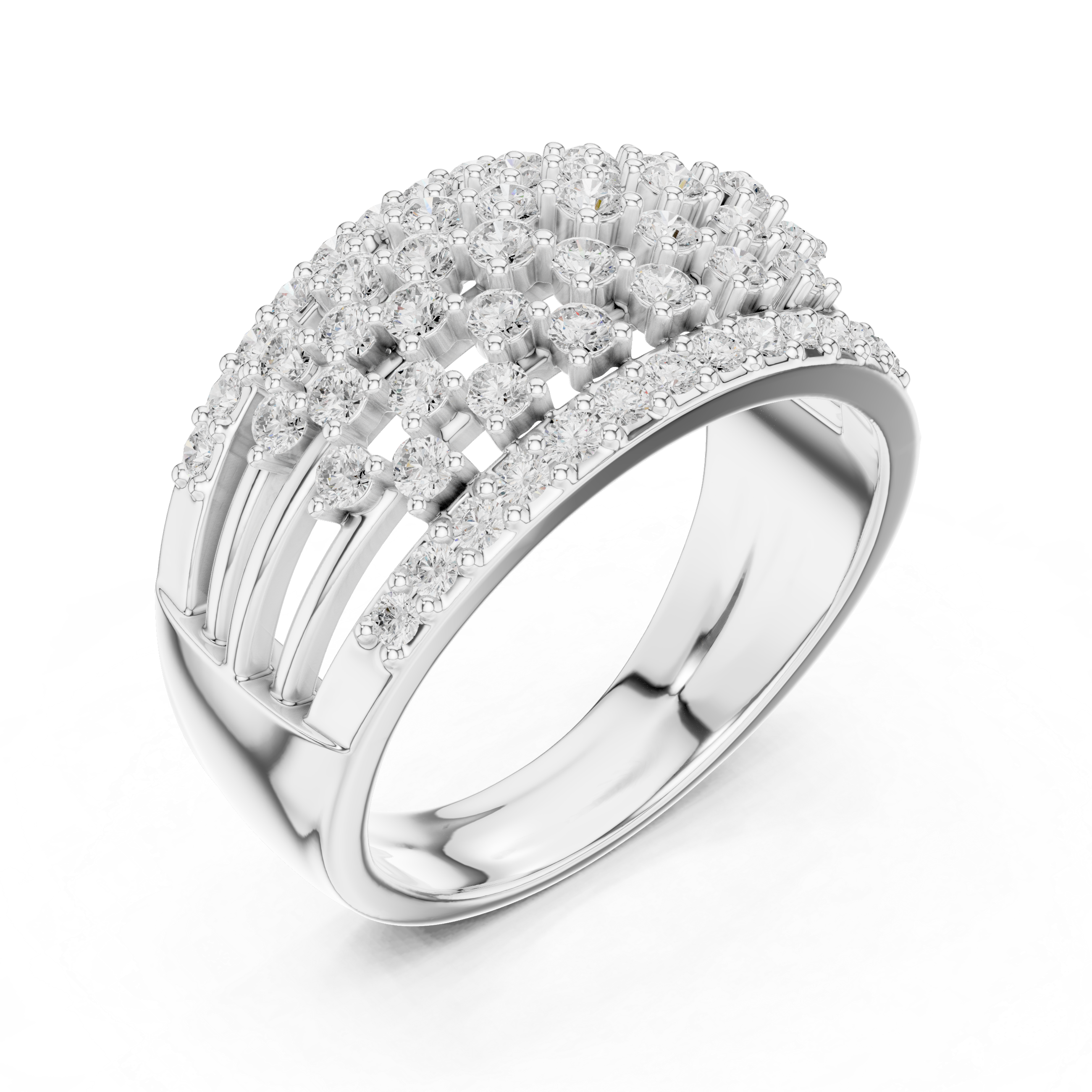 Radiant Ripple Lab Grown Diamond Ring