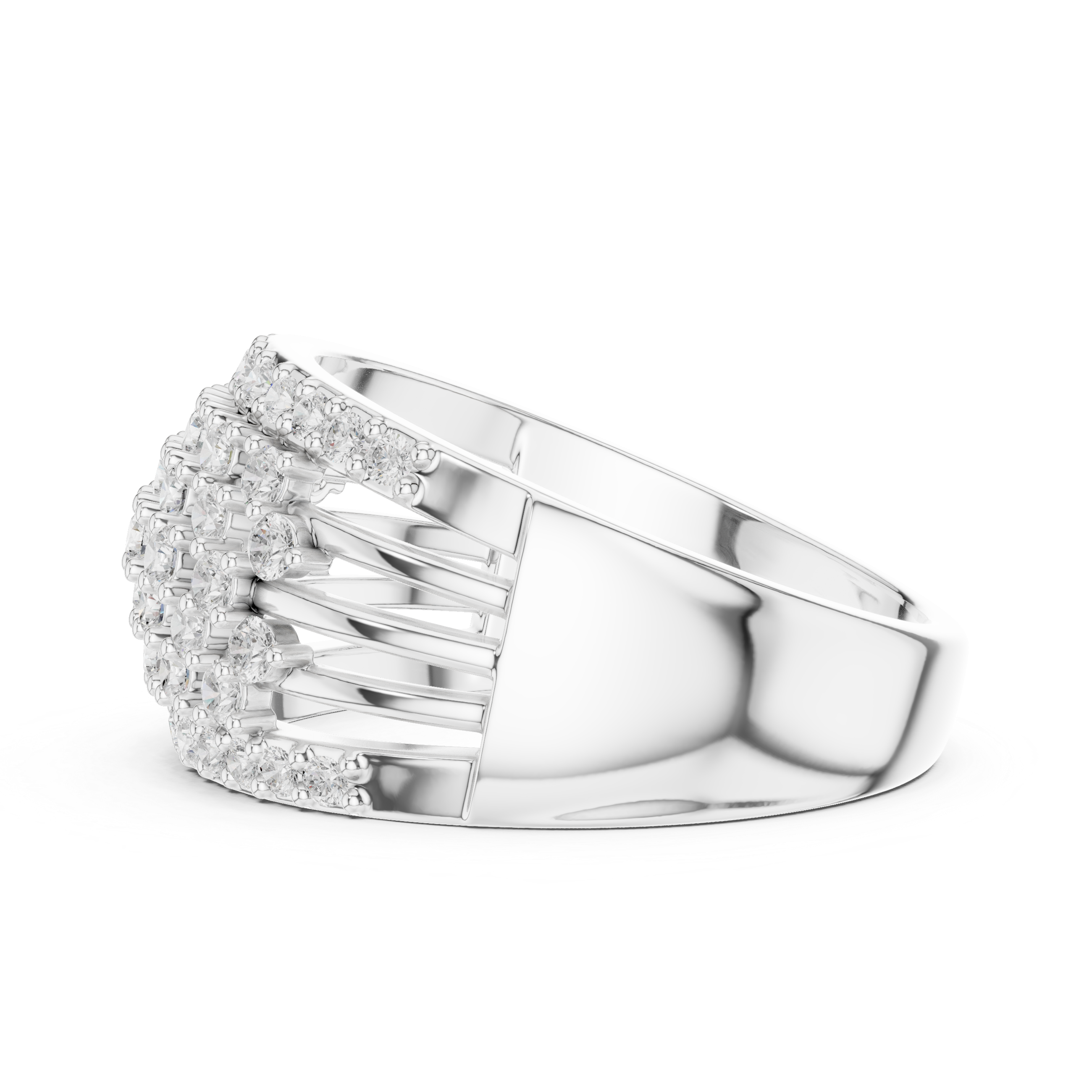 Radiant Ripple Lab Grown Diamond Ring