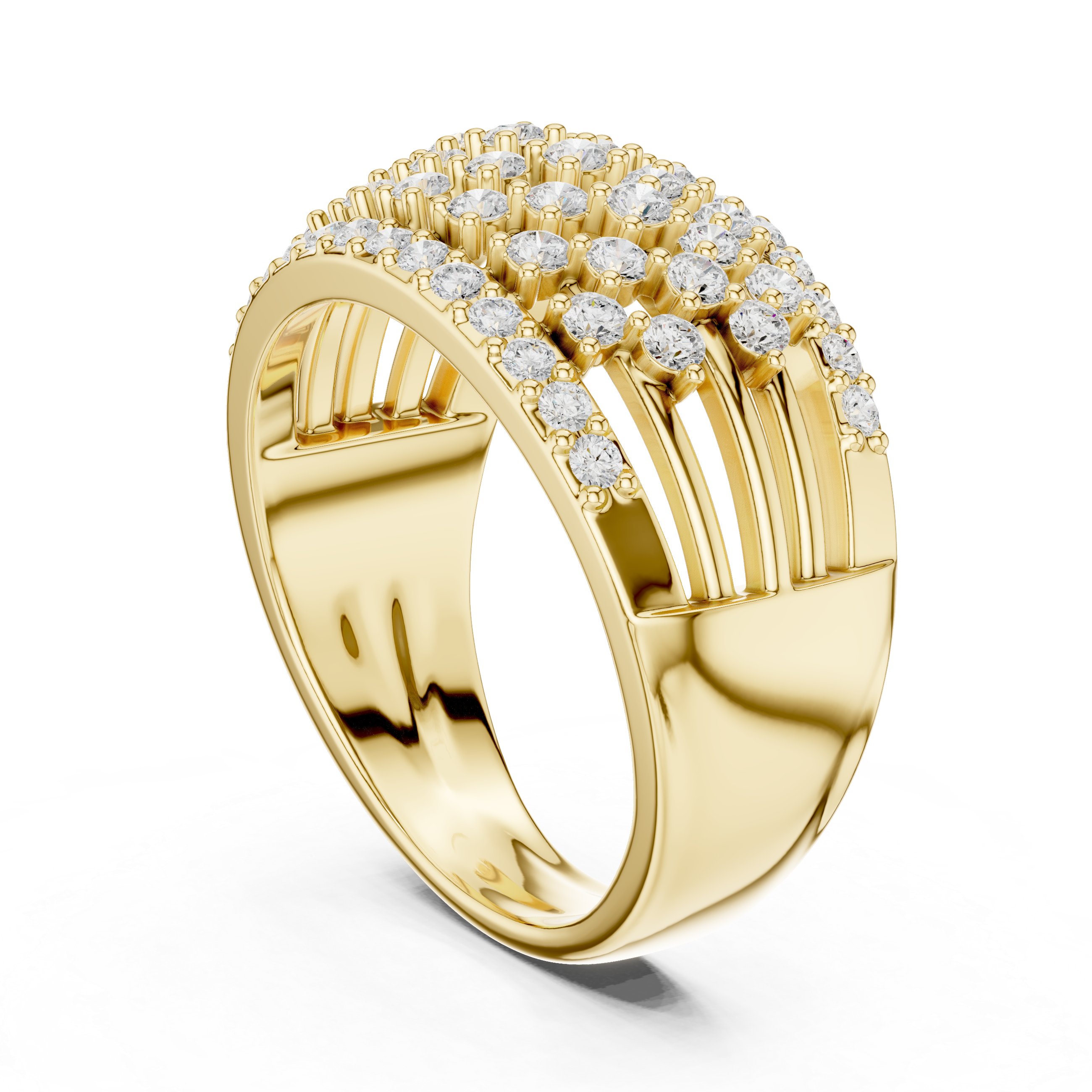 Radiant Ripple Lab Grown Diamond Ring
