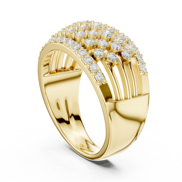 Radiant Ripple Lab Grown Diamond Ring
