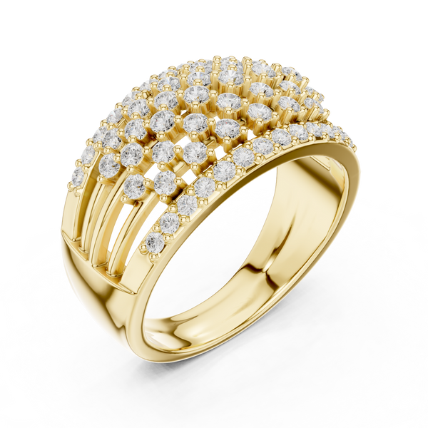 Radiant Ripple Lab Grown Diamond Ring