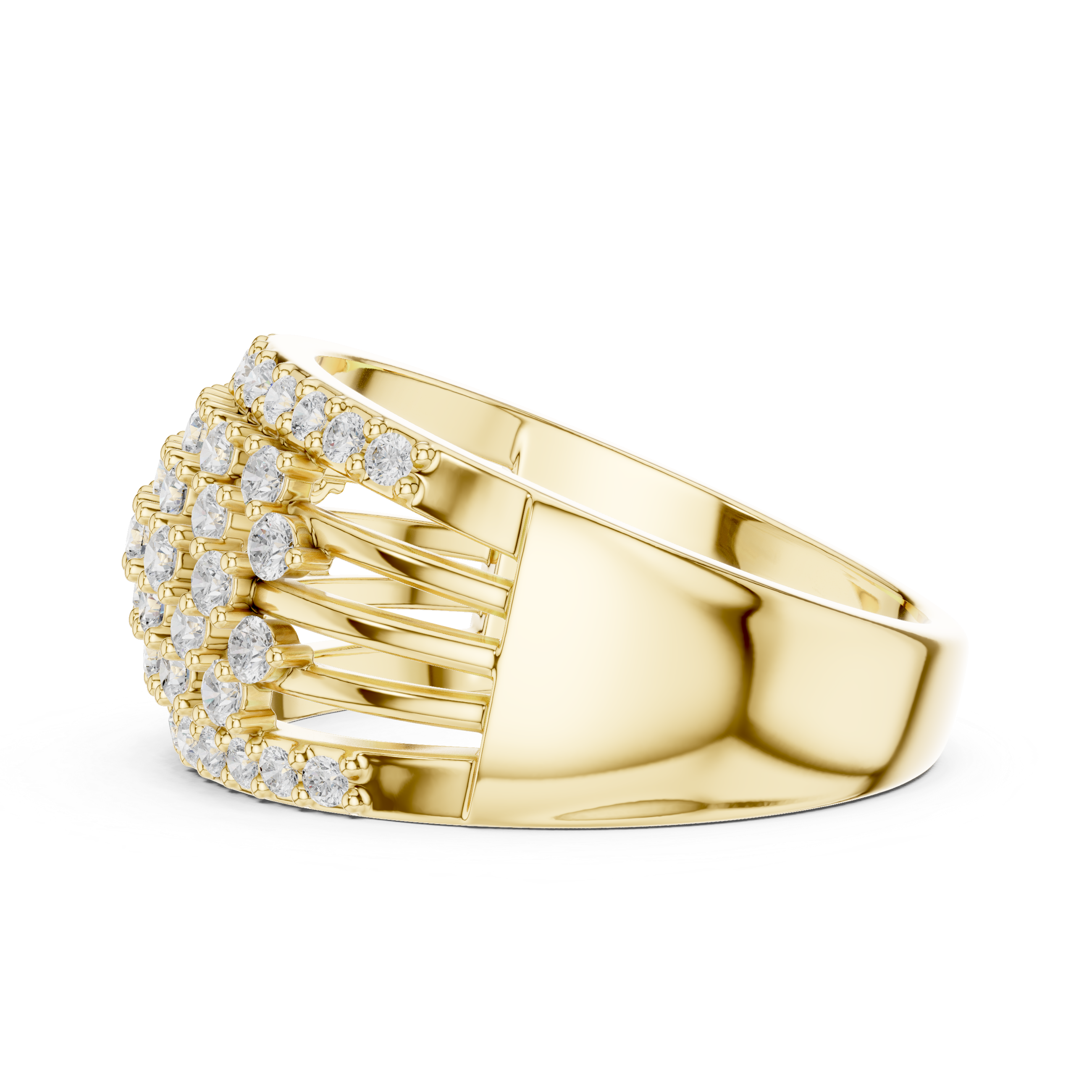 Radiant Ripple Lab Grown Diamond Ring