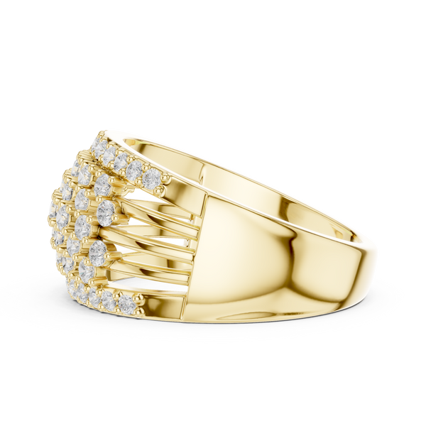 Radiant Ripple Lab Grown Diamond Ring