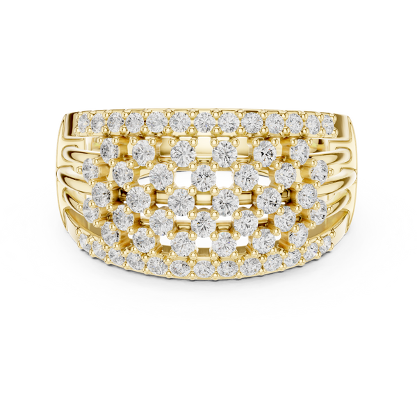Radiant Ripple Lab Grown Diamond Ring