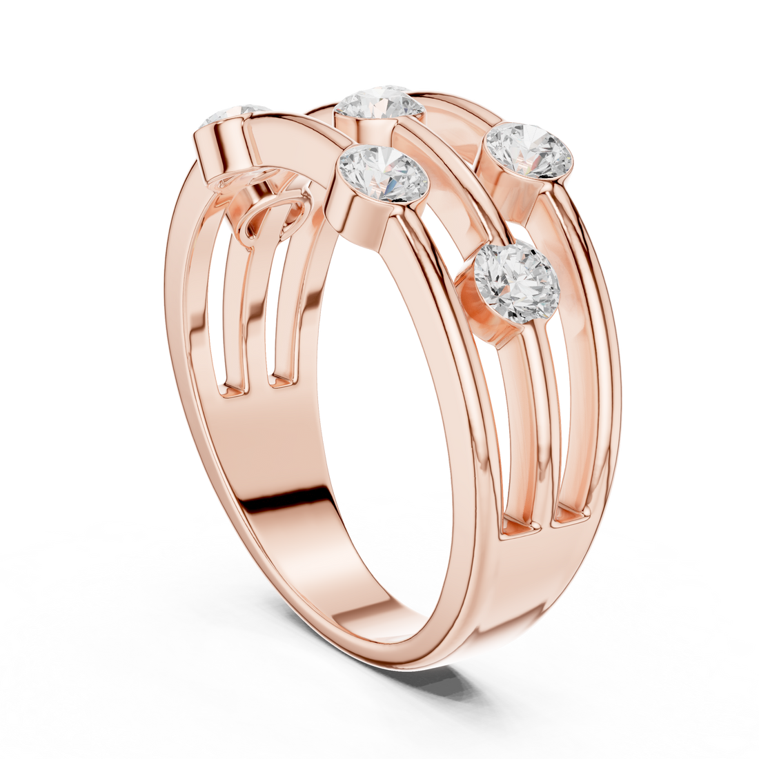 Sleek Sapphire Lab Grown Diamond Ring