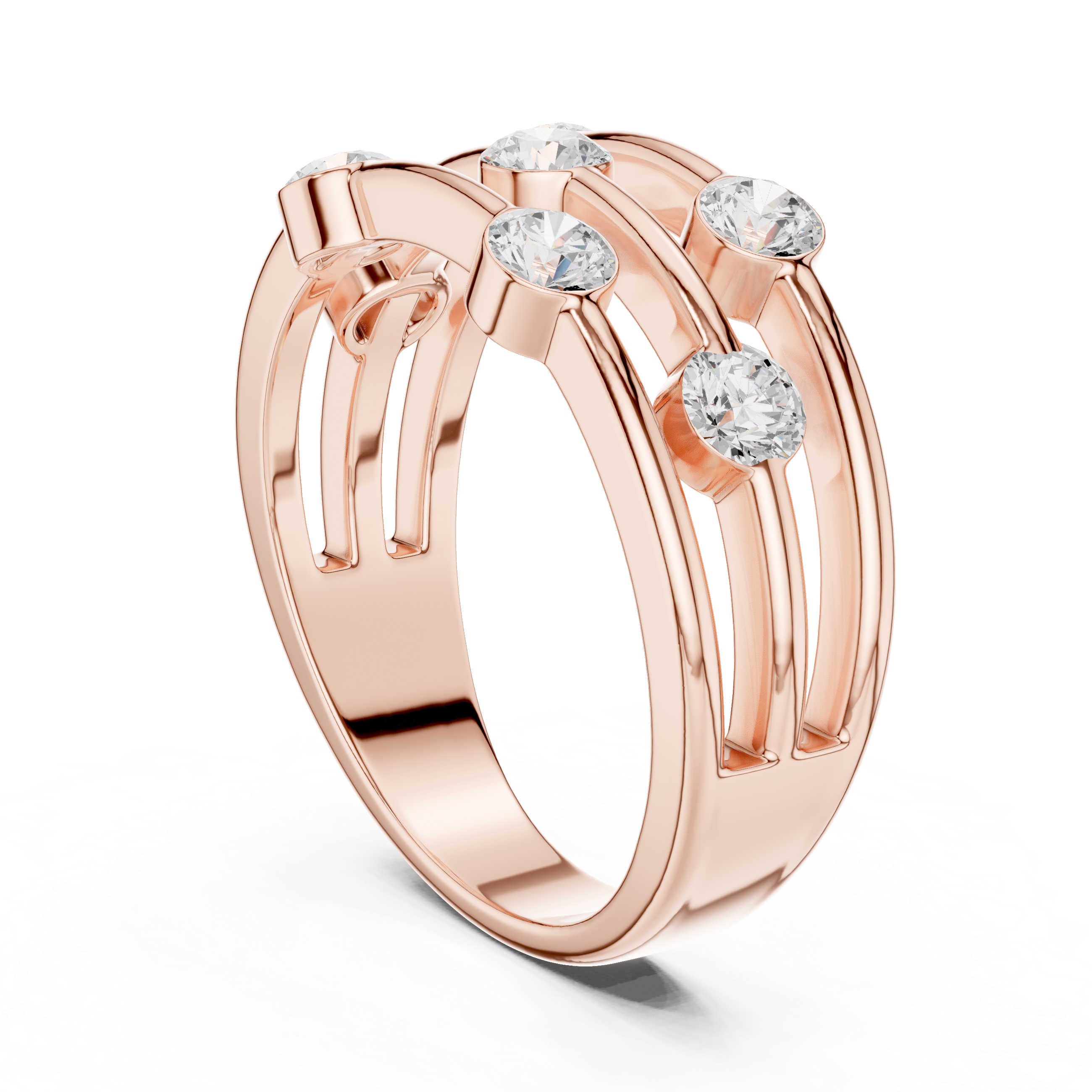 Sleek Sapphire Lab Grown Diamond Ring