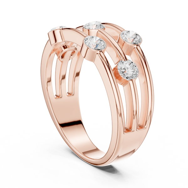 Sleek Sapphire Lab Grown Diamond Ring