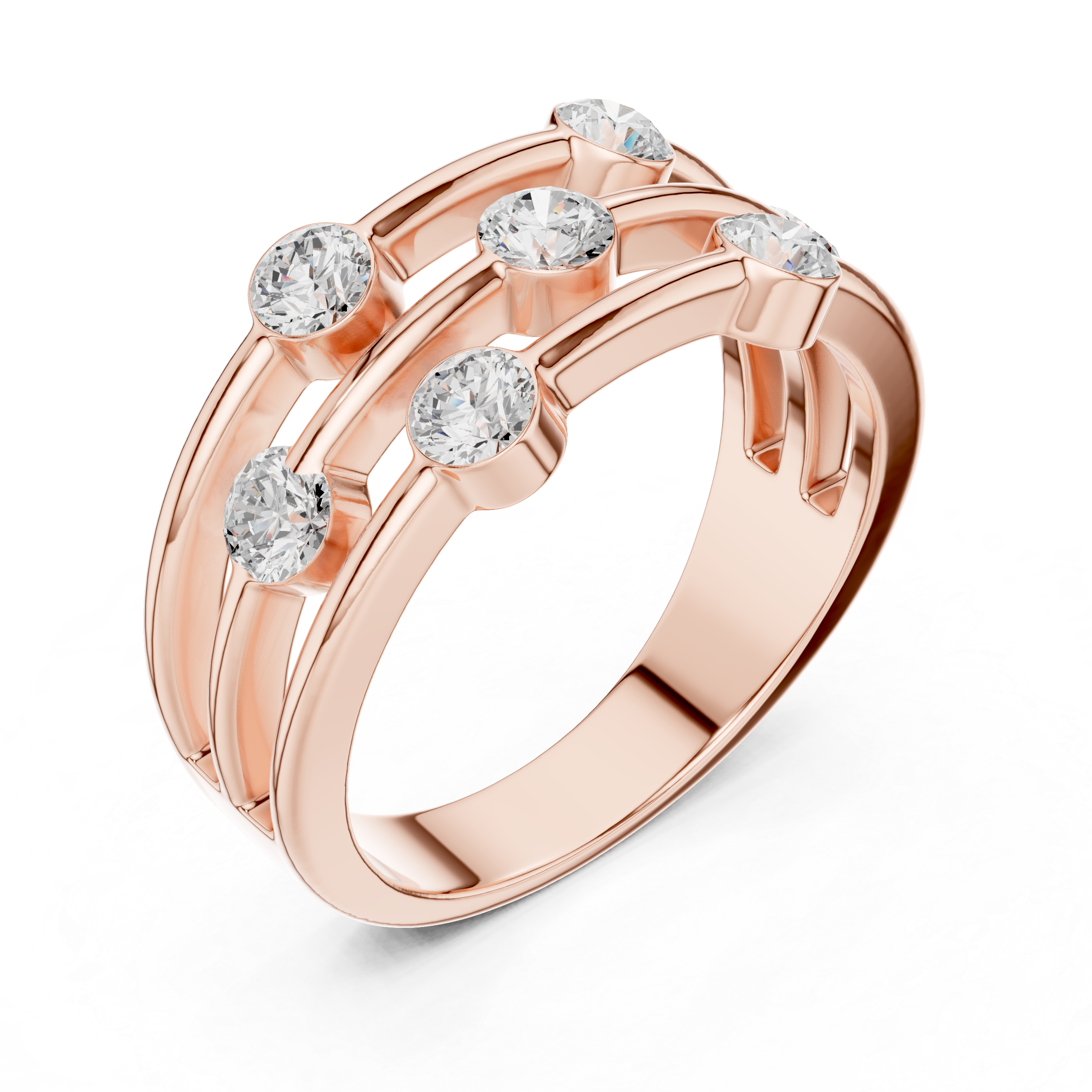 Sleek Sapphire Lab Grown Diamond Ring