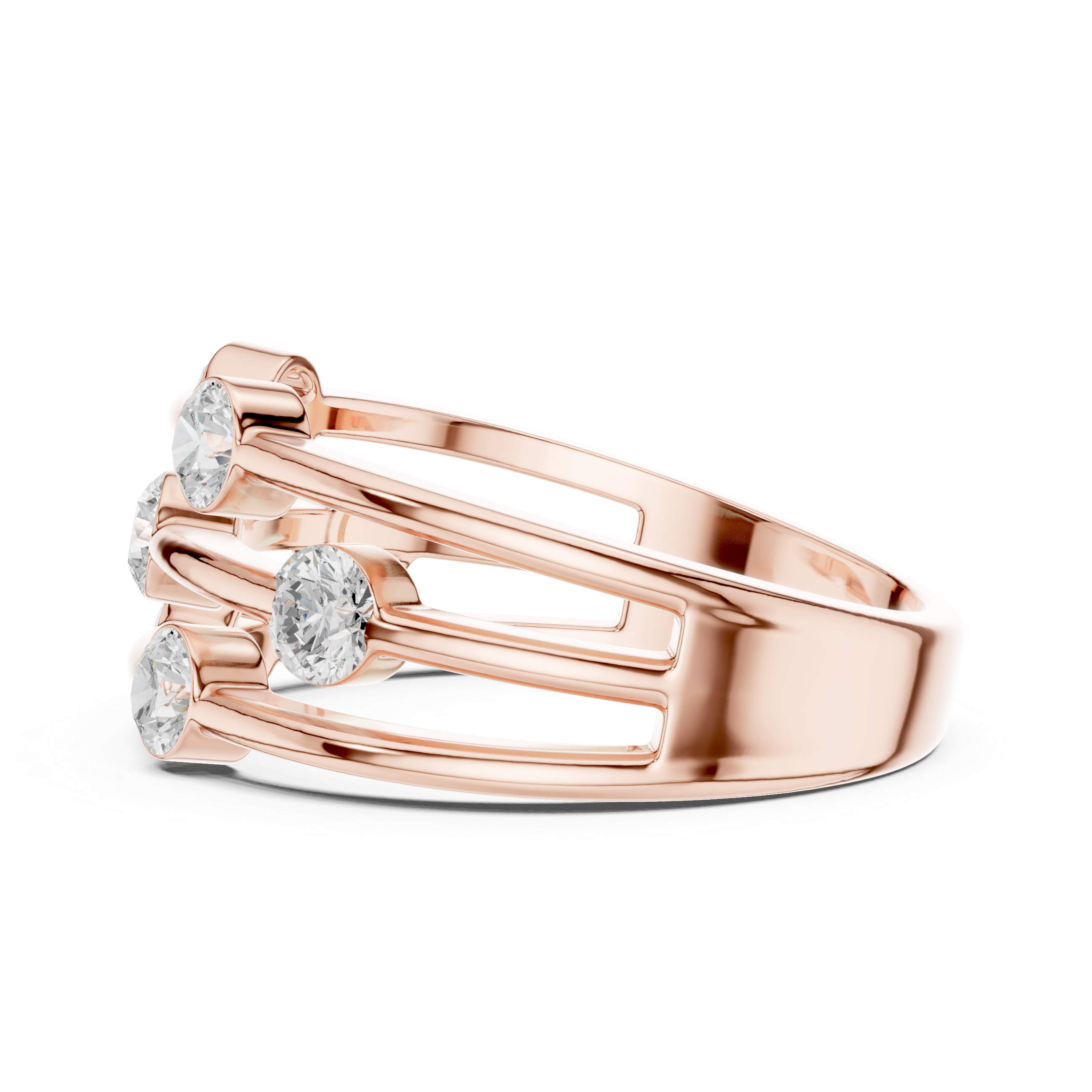 Sleek Sapphire Lab Grown Diamond Ring
