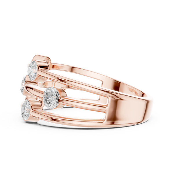 Sleek Sapphire Lab Grown Diamond Ring