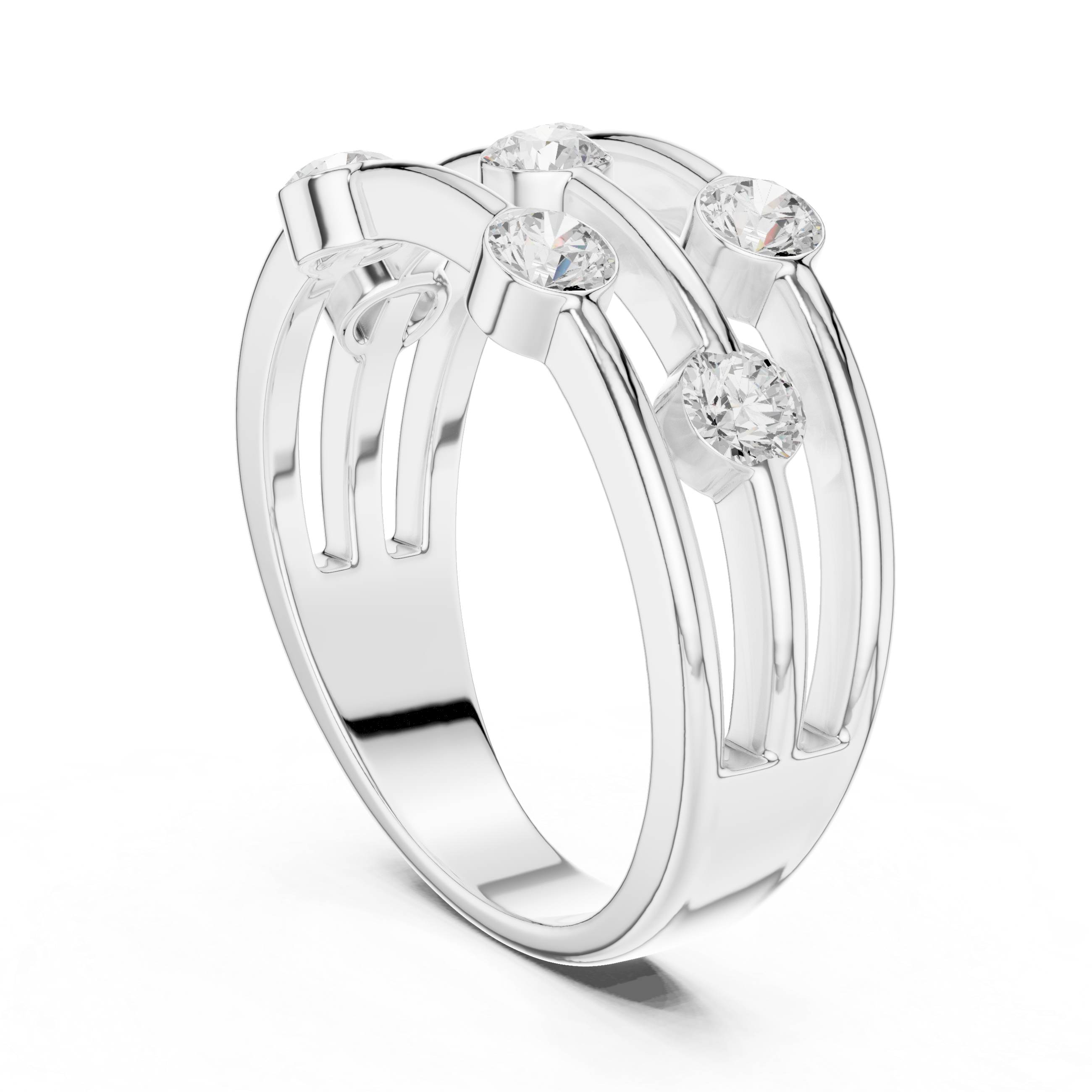 Sleek Sapphire Lab Grown Diamond Ring