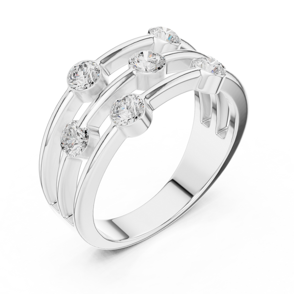 Sleek Sapphire Lab Grown Diamond Ring