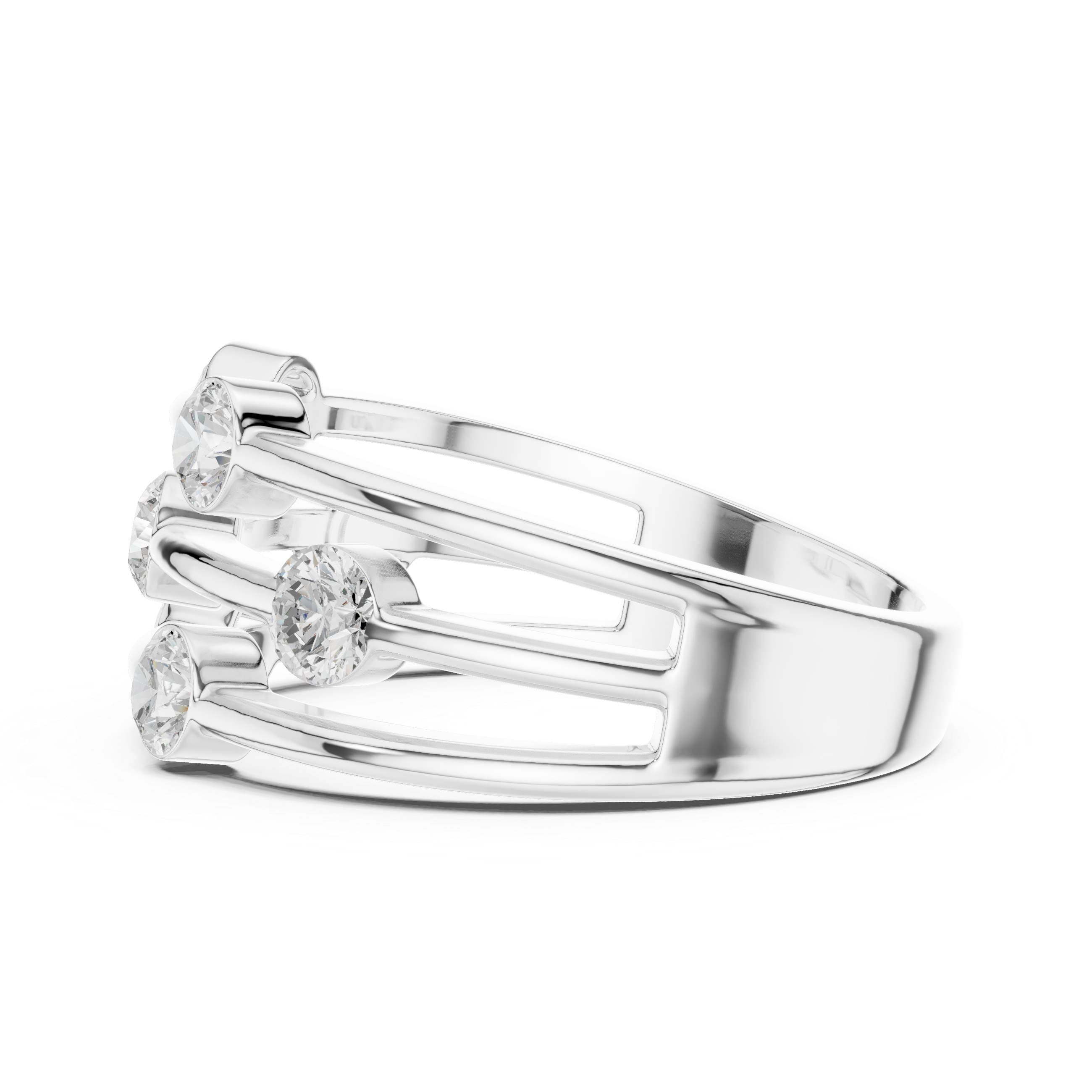 Sleek Sapphire Lab Grown Diamond Ring