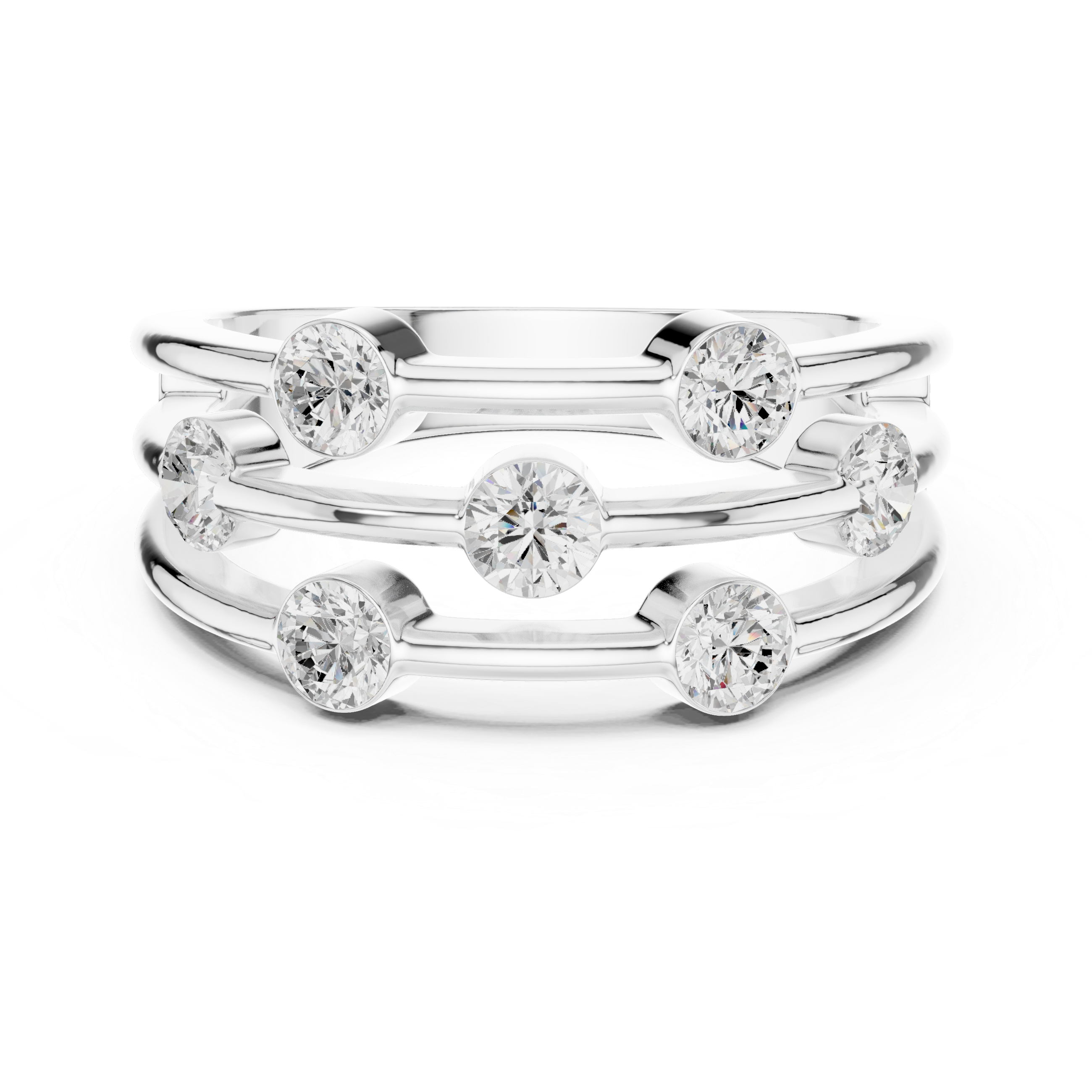 Sleek Sapphire Lab Grown Diamond Ring