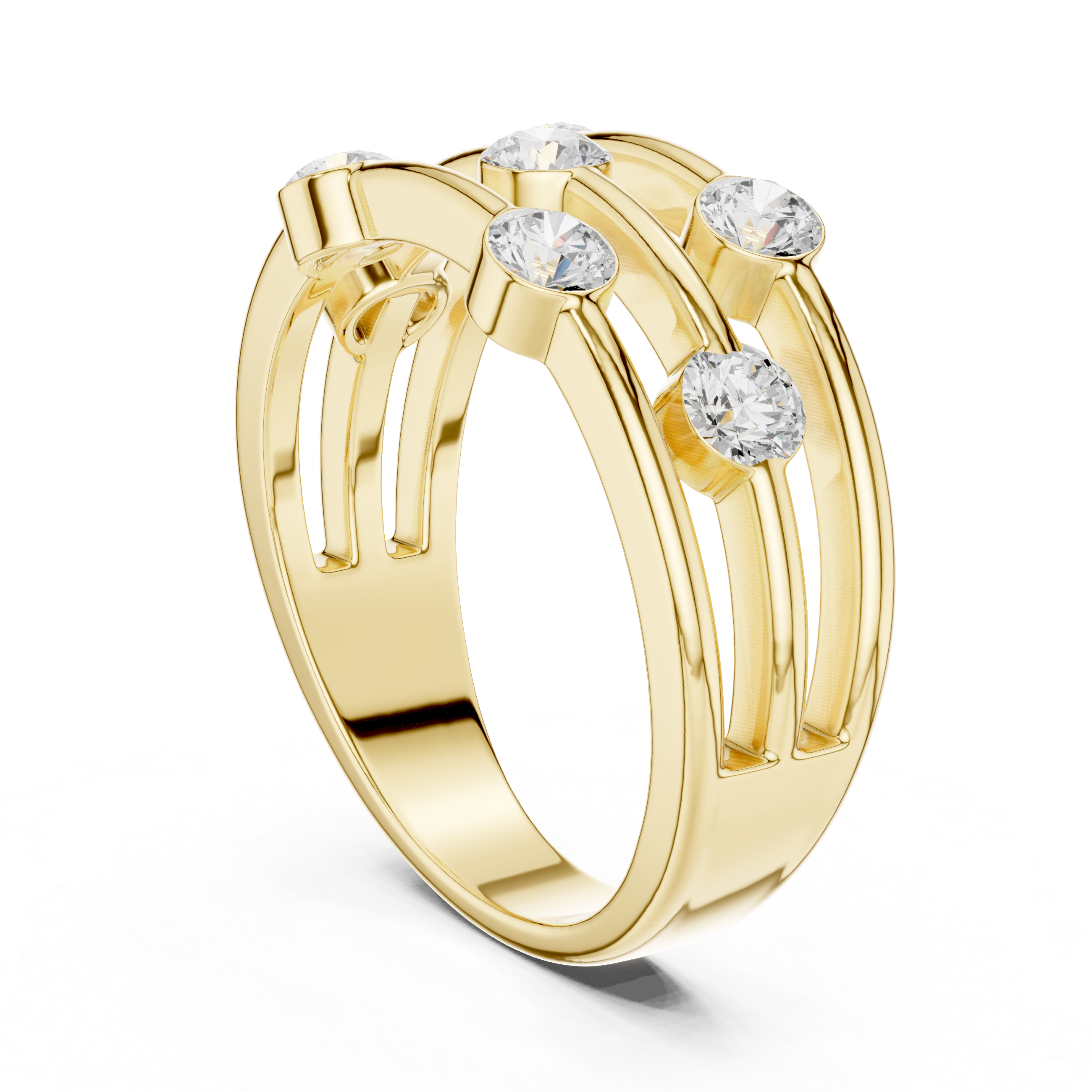 Sleek Sapphire Lab Grown Diamond Ring