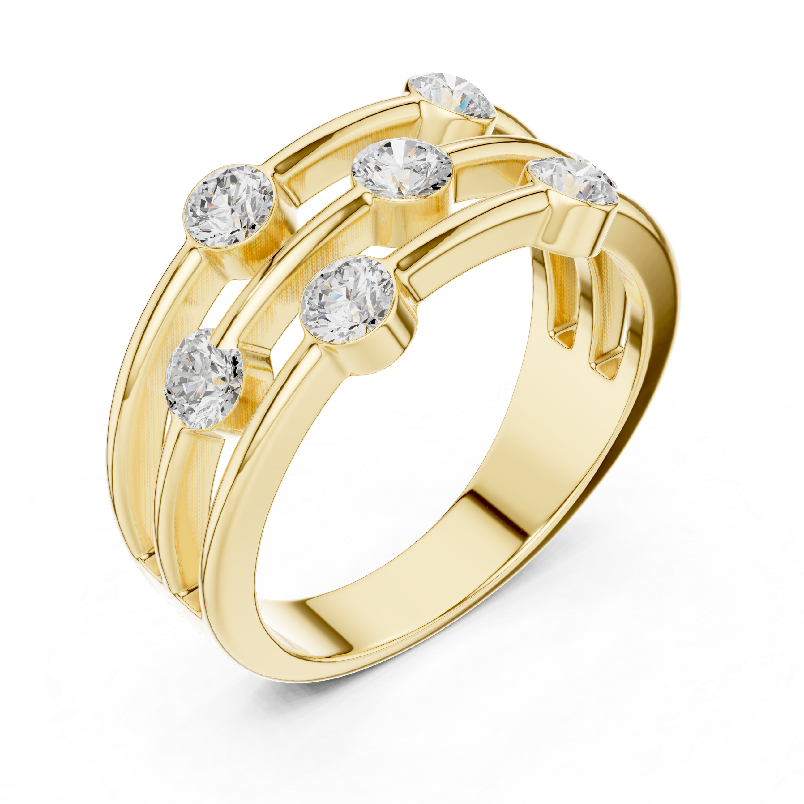 Sleek Sapphire Lab Grown Diamond Ring