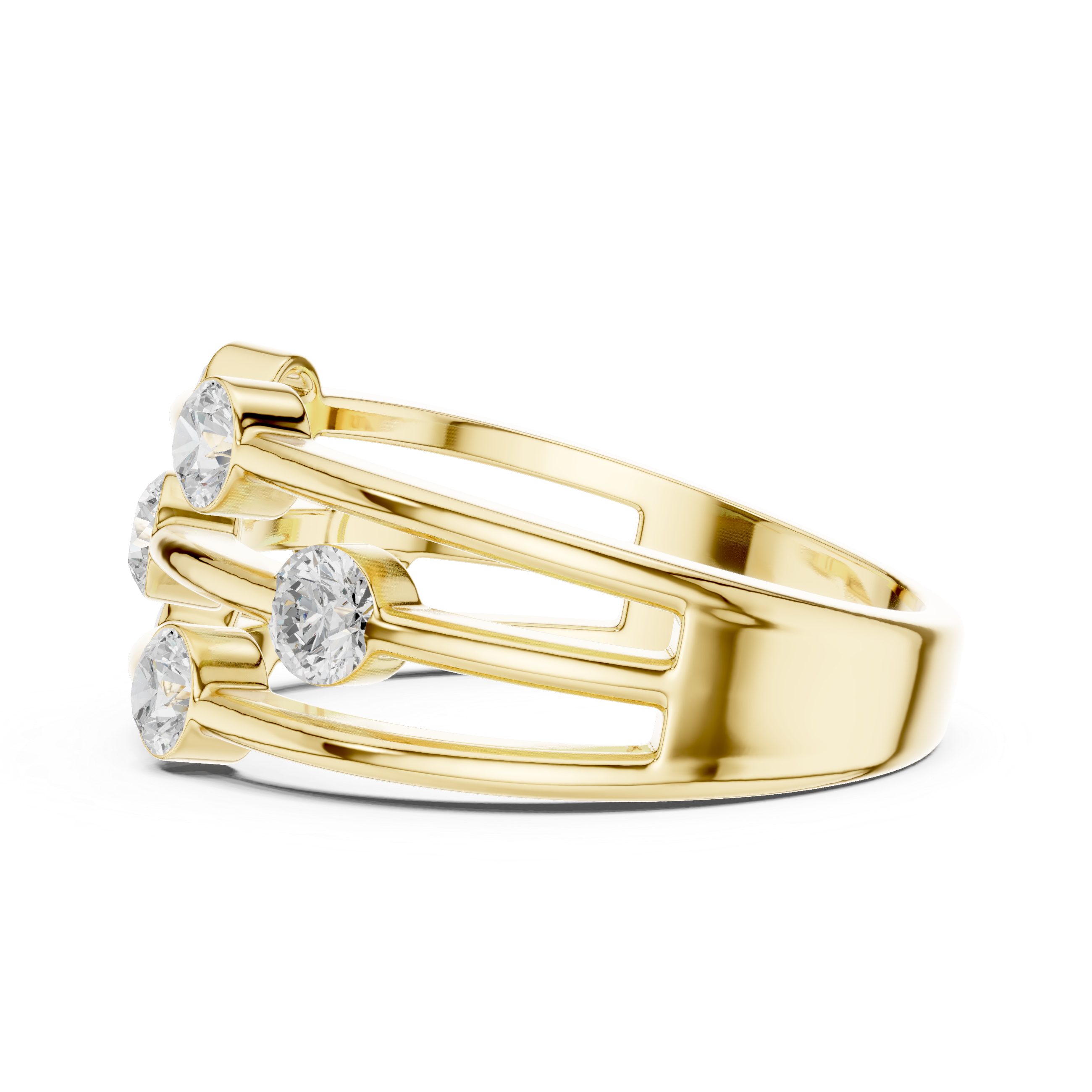 Sleek Sapphire Lab Grown Diamond Ring