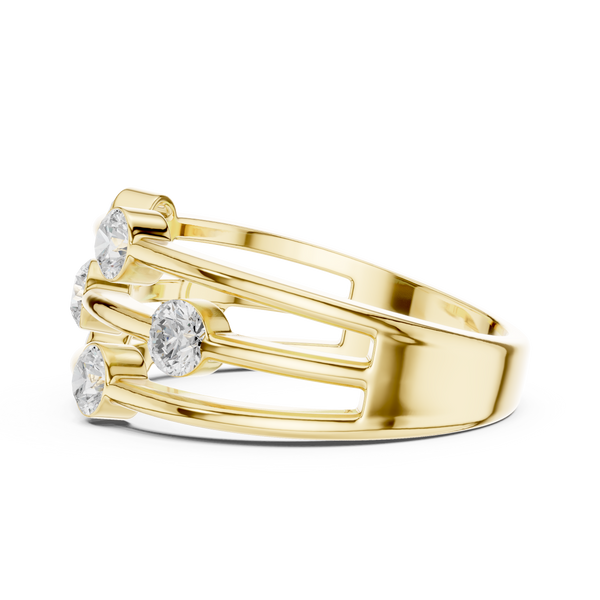 Sleek Sapphire Lab Grown Diamond Ring