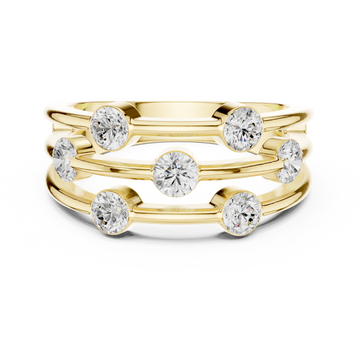 Sleek Sapphire Lab Grown Diamond Ring