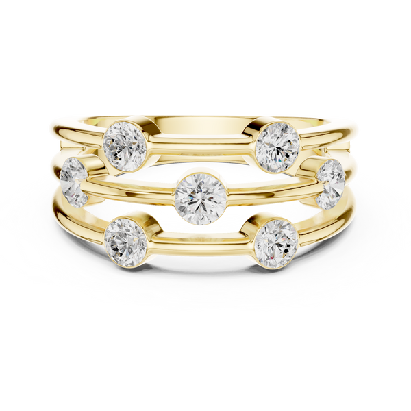 Sleek Sapphire Lab Grown Diamond Ring