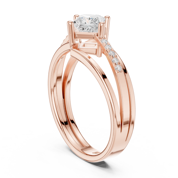 Fancy Feather Lab Grown Diamond Ring