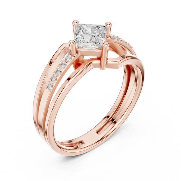 Fancy Feather Lab Grown Diamond Ring