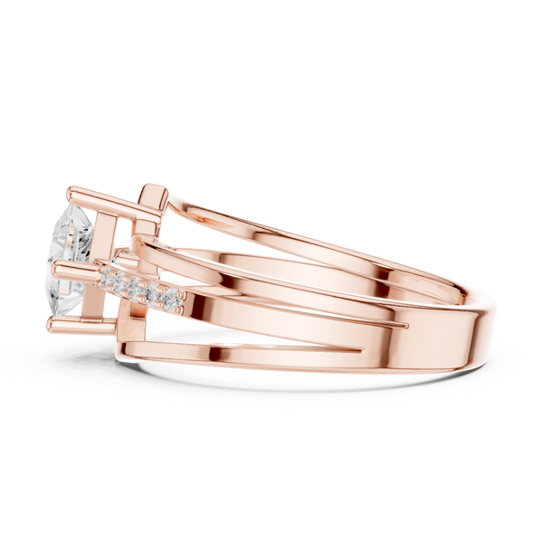 Fancy Feather Lab Grown Diamond Ring