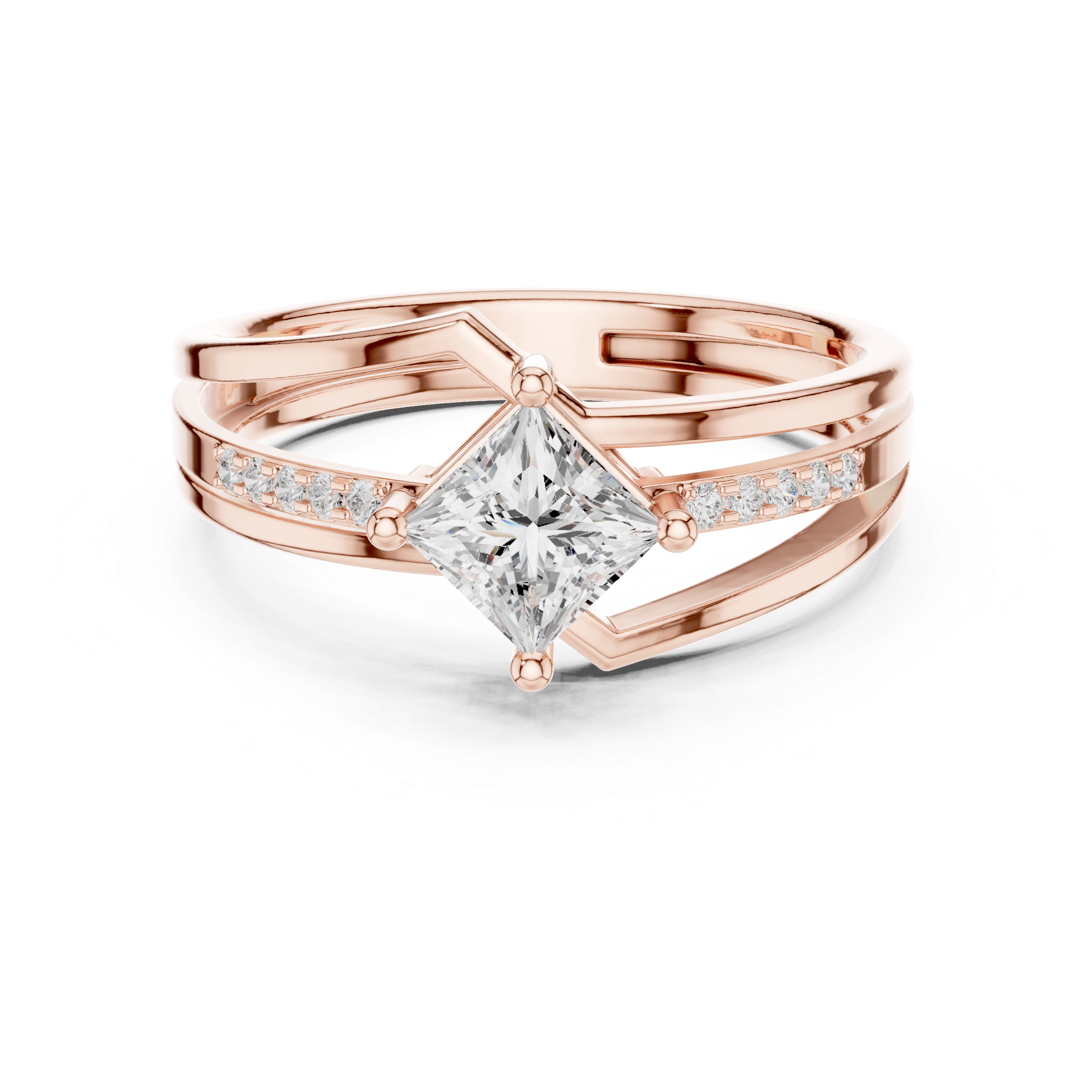Fancy Feather Lab Grown Diamond Ring