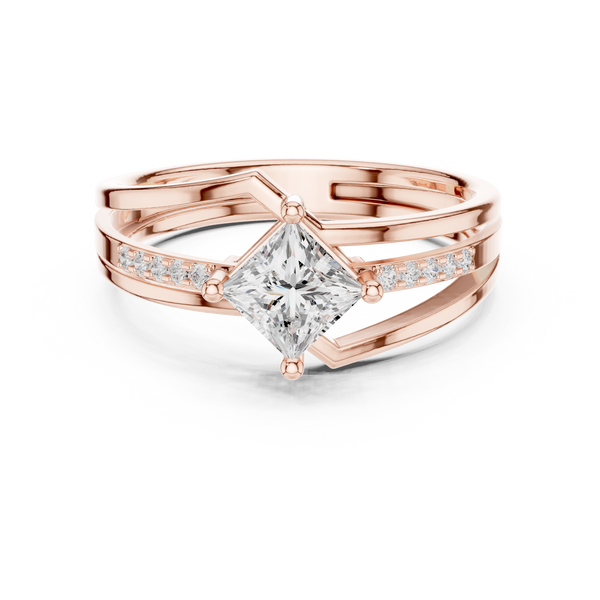 Fancy Feather Lab Grown Diamond Ring