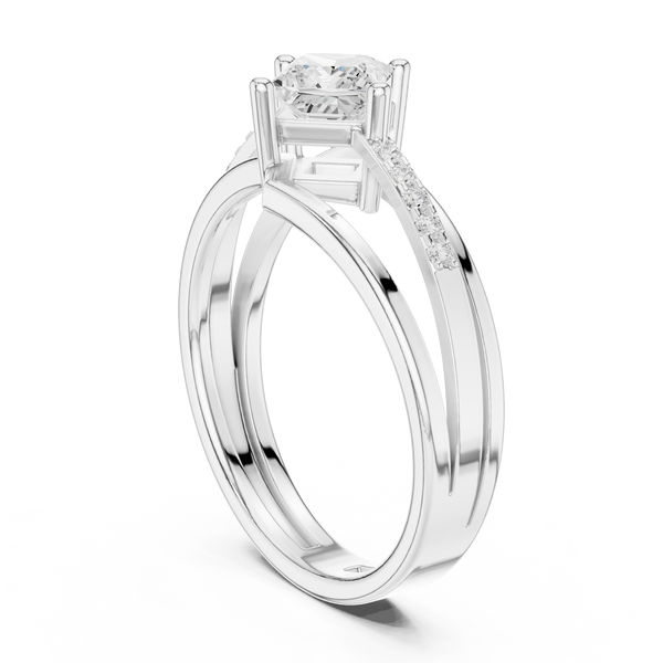 Fancy Feather Lab Grown Diamond Ring